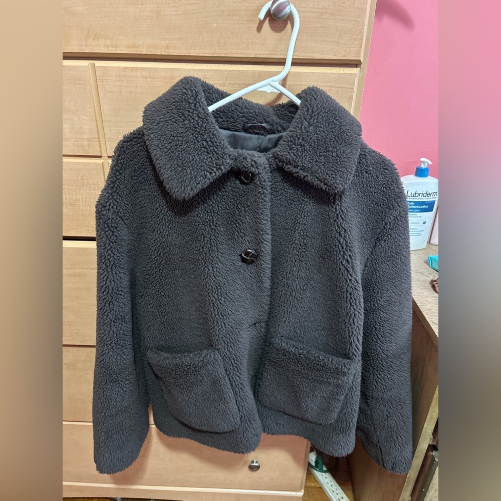 Brown ZARA Teddy Jacket